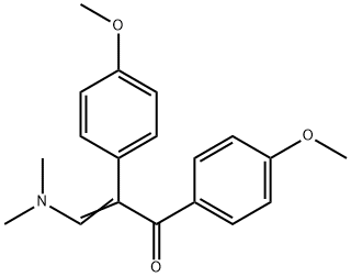 3-(DIMETHYLAMINO)-1,2-BIS(4-METHOXYPHENYL)-2-PROPEN-1-ONE Struktur