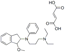 N-(2,3-dihydro-1-methoxy-1H-inden-2-yl)-N',N'-diethyl-N-phenylpropane-1,3-diamine fumarate Structure
