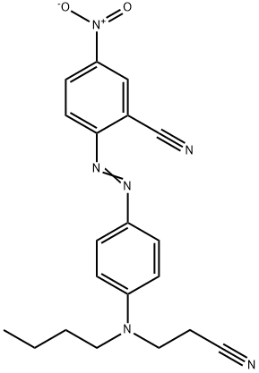 2-[[4-[butyl(2-cyanoethyl)amino]phenyl]azo]-5-nitrobenzonitrile 结构式