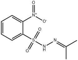 2-硝基-N'-(2-亚丙基)-苯磺酰肼,6655-27-2,结构式