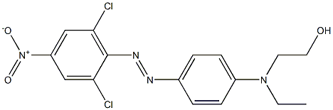 2-[p-[(2,6-dichloro-4-nitrophenyl)azo]-N-ethylanilino]ethanol  Struktur