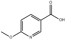 6-メトキシピリジン-3-カルボン酸 化学構造式