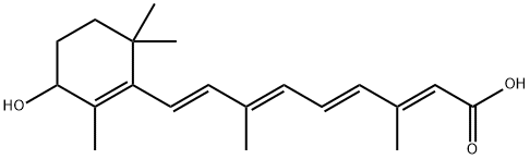 (2E,4E,6E,8E)-9-(3-hydroxy-2,6,6-trimethyl-1-cyclohexenyl)-3,7-dimethyl-nona-2,4,6,8-tetraenoic acid Struktur