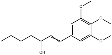 1-(3,4,5-トリメトキシフェニル)-1-ヘプテン-3-オール 化学構造式