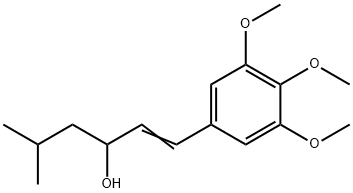 5-Methyl-1-(3,4,5-trimethoxyphenyl)-1-hexen-3-ol Struktur