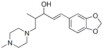 1-(3,4-Methylenedioxyphenyl)-4-methyl-5-(4-methyl-1-piperazinyl)-1-penten-3-ol Struktur
