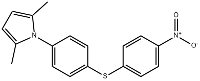 2,5-Dimethyl-1-[4-[(4-nitrophenyl)thio]phenyl]-1H-pyrrole Struktur