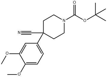 1-BOC-4-CYANO-4-(3,4-DIMETHOXYPHENYL)-PIPERIDINE Structure