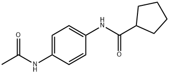 Cyclopentanecarboxamide, N-[4-(acetylamino)phenyl]- (9CI) Structure
