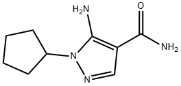 1H-Pyrazole-4-carboxamide,5-amino-1-cyclopentyl-(9CI) Structure