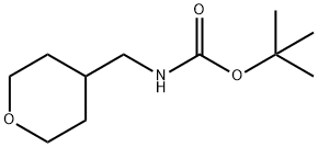 Carbamic acid, [(tetrahydro-2H-pyran-4-yl)methyl]-, 1,1-dimethylethyl ester Struktur