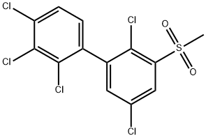 3-メチルスルホニル-2,2',3',4',5-ペンタクロロビフェニル 化学構造式