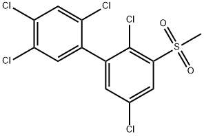 3-メチルスルホニル-2,2',4',5,5'-ペンタクロロビフェニル 化学構造式