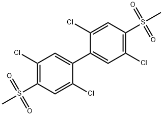4,4'-bis(methylsulfonyl)-2,2',5,5'-tetrachlorobiphenyl,66640-68-4,结构式