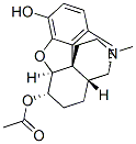 4,5α-エポキシ-17-メチルモルフィナン-3,6α-ジオール6-アセタート 化学構造式