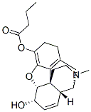 4,5α-エポキシ-17-メチルモルフィナン-3,6α-ジオール3-ブタノアート 化学構造式