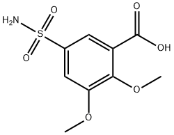 2,3-二甲氧基-5-磺酰胺苯甲酸,66644-80-2,结构式