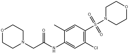 4-Morpholineacetamide, N-(5-chloro-2-methyl-4-(4-morpholinylsulfonyl)p henyl)- Structure