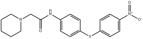 N-(4-((4-Nitrophenyl)thio)phenyl)-1-piperidineacetamide,66649-55-6,结构式