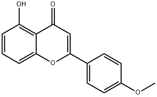 5-HYDROXY-4'-METHOXYFLAVONE 化学構造式