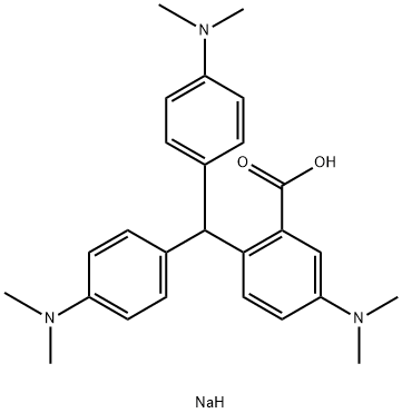 5-Dimethylamino-2-[4,4'-bis(dimethylamino)benzhydryl]benzoic acid sodium salt Struktur