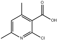 2-Chloro-4,6-dimethyl-3-pyridinecarboxylic acid Struktur