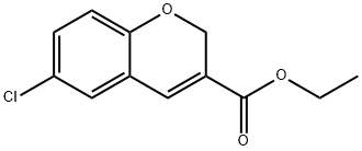 6-クロロ-2H-クロメン-3-カルボン酸エチルエステル 化学構造式