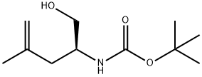 Carbamic acid, [(1S)-1-(hydroxymethyl)-3-methyl-3-butenyl]-, 1,1-dimethylethyl Struktur