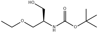 Carbamic acid, [(1R)-2-ethoxy-1-(hydroxymethyl)ethyl]-, 1,1-dimethylethyl ester 结构式