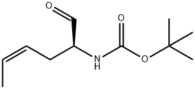 Carbamic acid, [(1S,3Z)-1-formyl-3-pentenyl]-, 1,1-dimethylethyl ester (9CI) Struktur