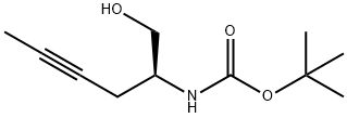 Carbamic acid, [(1S)-1-(hydroxymethyl)-3-pentynyl]-, 1,1-dimethylethyl ester Struktur