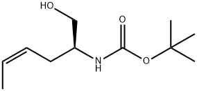 Carbamic acid, [(1S,3Z)-1-(hydroxymethyl)-3-pentenyl]-, 1,1-dimethylethyl Struktur