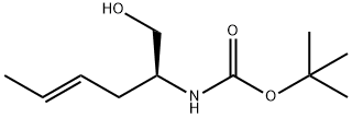 Carbamic acid, [(1S,3E)-1-(hydroxymethyl)-3-pentenyl]-, 1,1-dimethylethyl 化学構造式