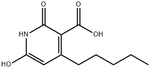 3-Pyridinecarboxylic acid, 1,2-dihydro-6-hydroxy-2-oxo-4-pentyl- (9CI) Structure