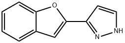 3-(1-ベンゾフラン-2-イル)-1H-ピラゾール 化学構造式