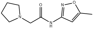 N-(5-甲基-3-异恶唑基)-1-吡咯烷乙酰胺, 666821-88-1, 结构式