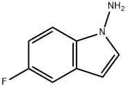 1H-Indol-1-amine,5-fluoro-(9CI) Struktur