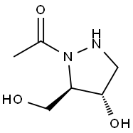 3-Pyrazolidinemethanol, 2-acetyl-4-hydroxy-, (3R,4S)- (9CI) Struktur