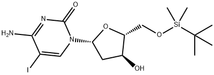 2'-脱氧-5'-O-[(叔丁基)二甲基硅烷基]-5-碘胞苷,666848-11-9,结构式