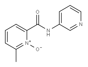2-メチル-6-(3-ピリジルカルバモイル)ピリジン1-オキシド 化学構造式