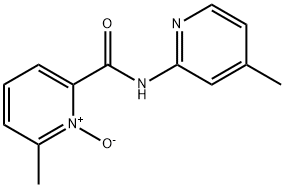 2-メチル-6-(4-メチル-2-ピリジルカルバモイル)ピリジン1-オキシド 化学構造式