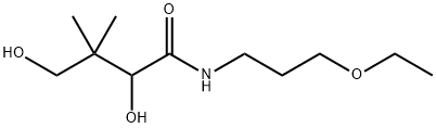 (R)-(+)-2,4-二羟基-N-(3-乙氧基丙基)-3,3-二甲基丁酰胺, 667-84-5, 结构式