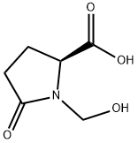 1-(hydroxymethyl)-5-oxo-DL-proline 结构式