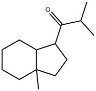 2-メチル-1-(オクタヒドロ-3a-メチル-1H-インデン-1-イル)-1-プロパノン 化学構造式
