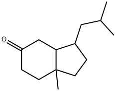 Octahydro-7a-methyl-3-(2-methylpropyl)-1H-inden-5-one Struktur