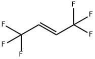 (E)-1,1,1,4,4,4-ヘキサフルオロ-2-ブテン 化学構造式