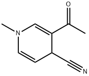 4-Pyridinecarbonitrile, 3-acetyl-1,4-dihydro-1-methyl- (9CI) 化学構造式