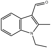 1-エチル-2-メチル-1H-インドール-3-カルブアルデヒド 化学構造式
