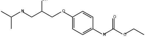 Carbanilic acid, p-(2-hydroxy-3-(isopropylamino)propoxy)-, ethyl ester Struktur