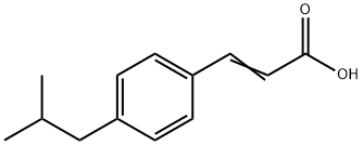3-(4-イソブチルフェニル)アクリル酸 化学構造式